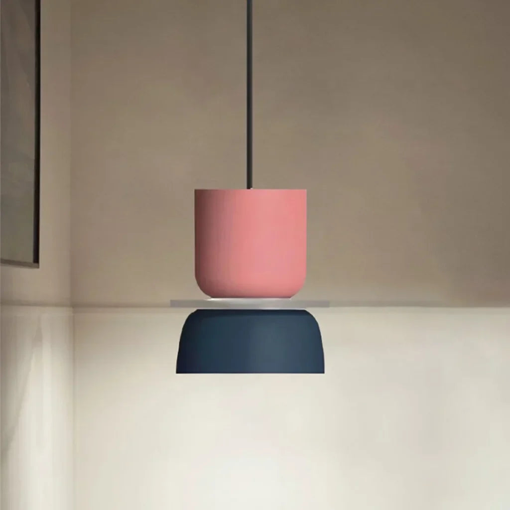 Noordse hanglamp met kleurblok-design voor moderne ruimtes