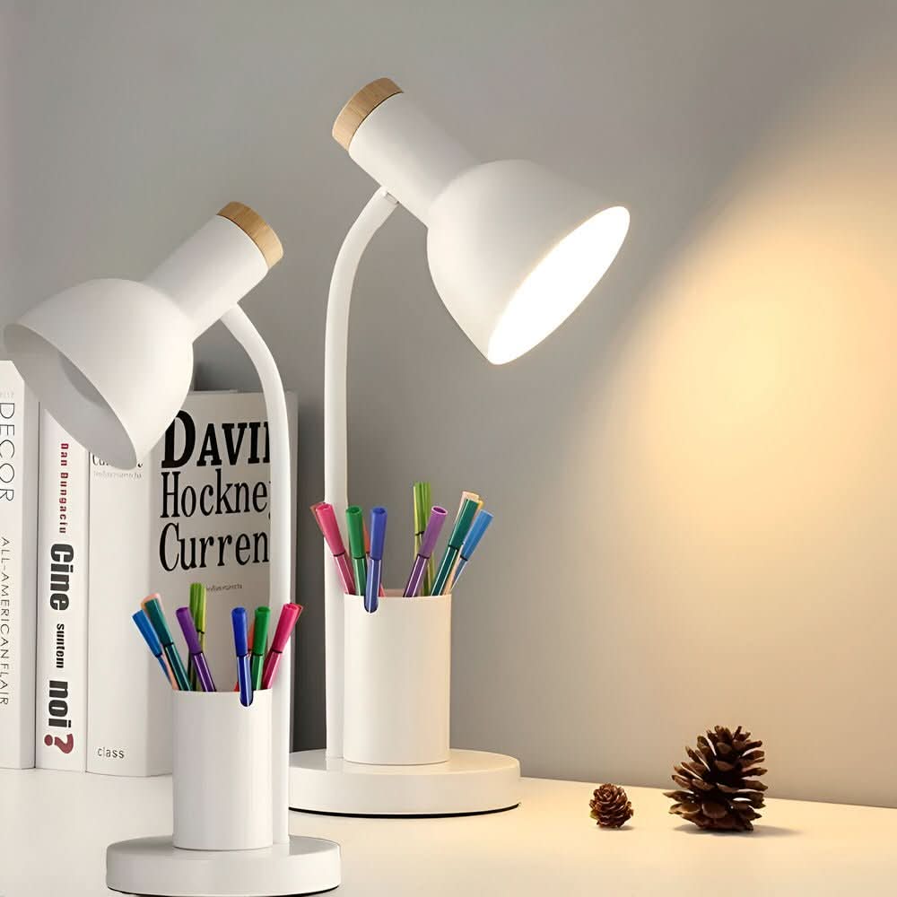 LED-bureaulamp met pennenhouder voor kantoor en thuiskantoor