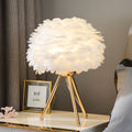 Veer-Tafellamp met Gouden Accenten – Elegante Decoratieve Lamp