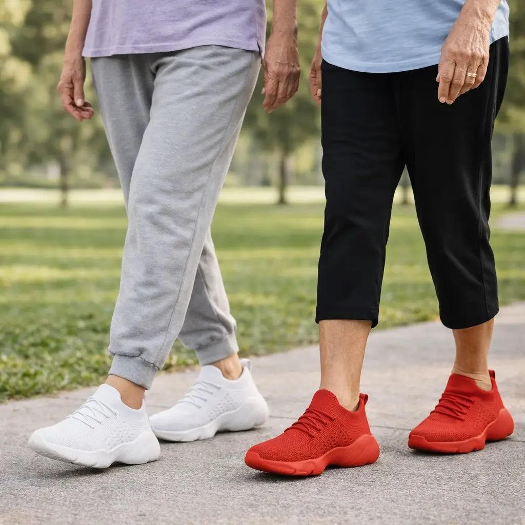 Orthopedische sneakers met brede teendoos en gelkussen