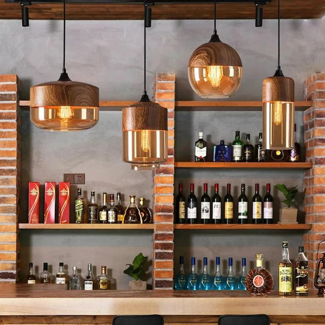 Scandinavisch design glas & metaal met houtlook