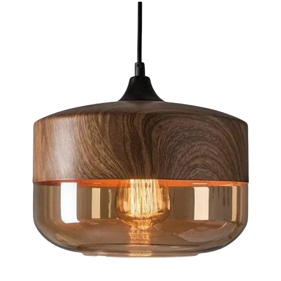 Scandinavisch design glas & metaal met houtlook