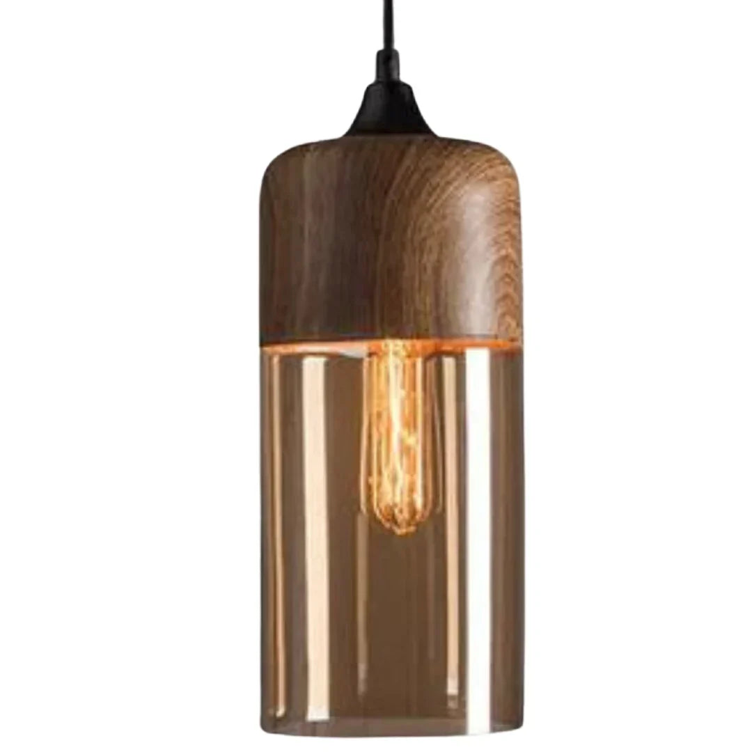 Scandinavisch design glas & metaal met houtlook