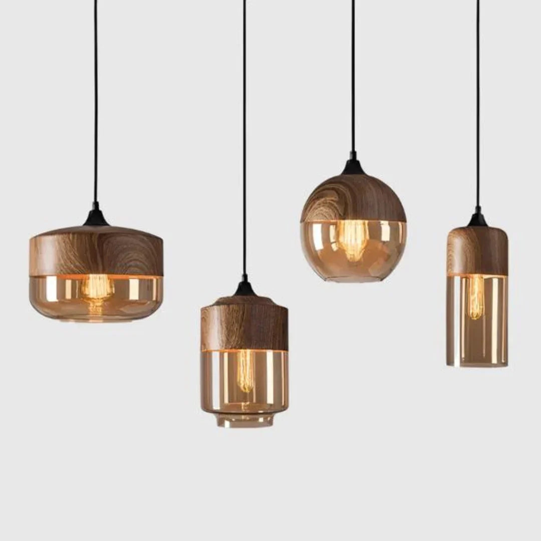 Scandinavisch design glas & metaal met houtlook