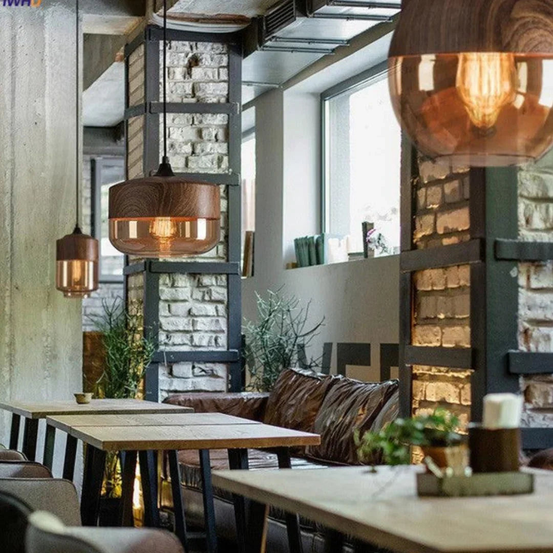 Scandinavisch design glas & metaal met houtlook