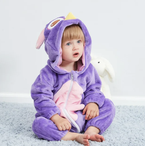 Baby romper met tiermotief – zacht, ademend en comfortabel