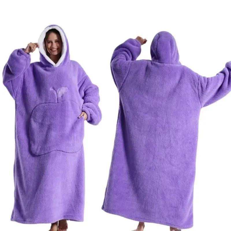 Oversized fleece hoodie met capuchon – zacht en comfortabel