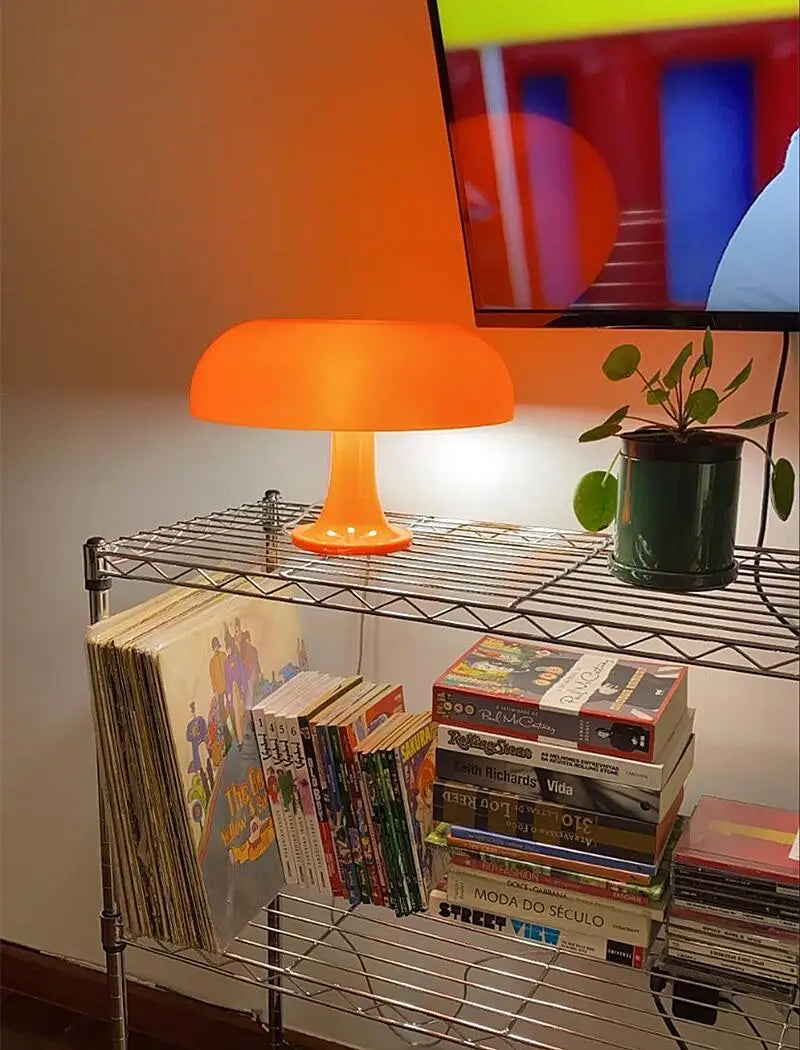 Draagbare paddenstoellamp met LED – draadloos en sfeervol