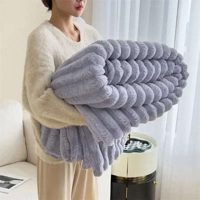 Zachte fleece deken voor bank en bed – warm en gezellig