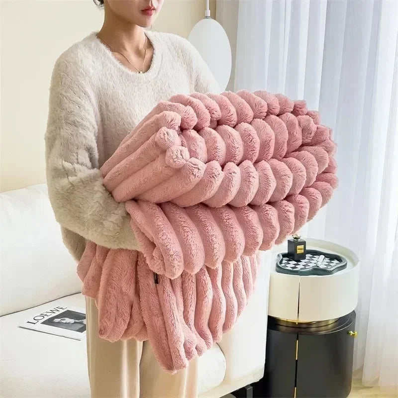 Zachte fleece deken voor bank en bed – warm en gezellig