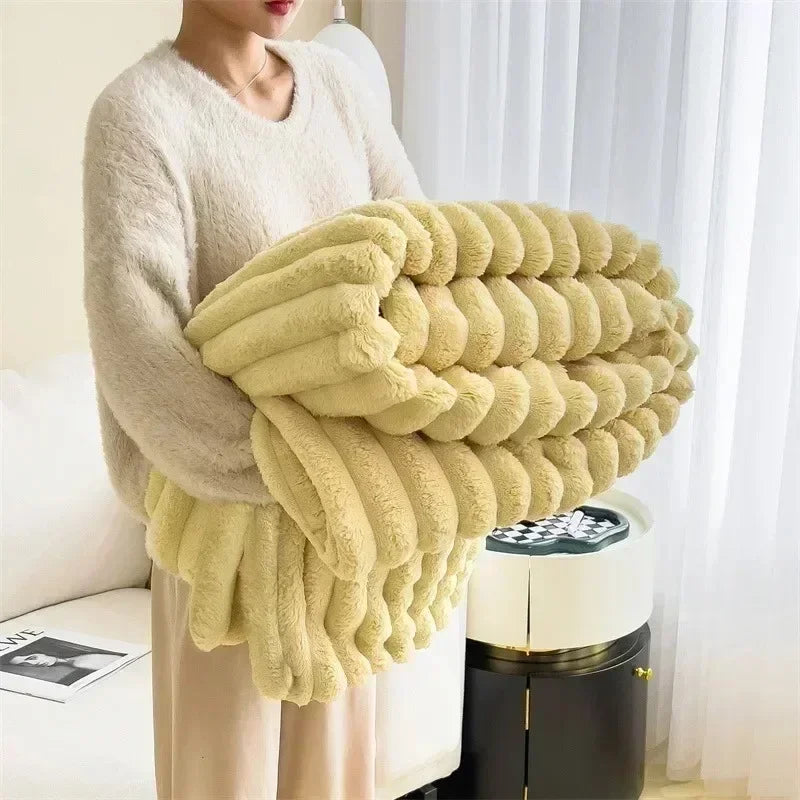 Zachte fleece deken voor bank en bed – warm en gezellig