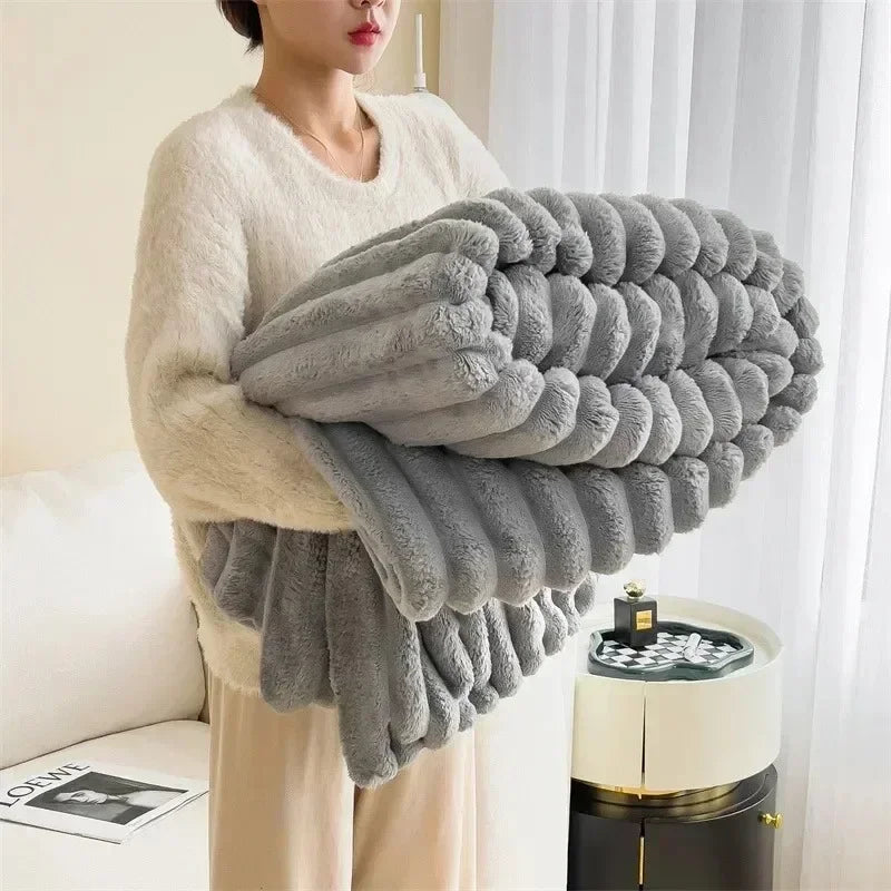 Zachte fleece deken voor bank en bed – warm en gezellig