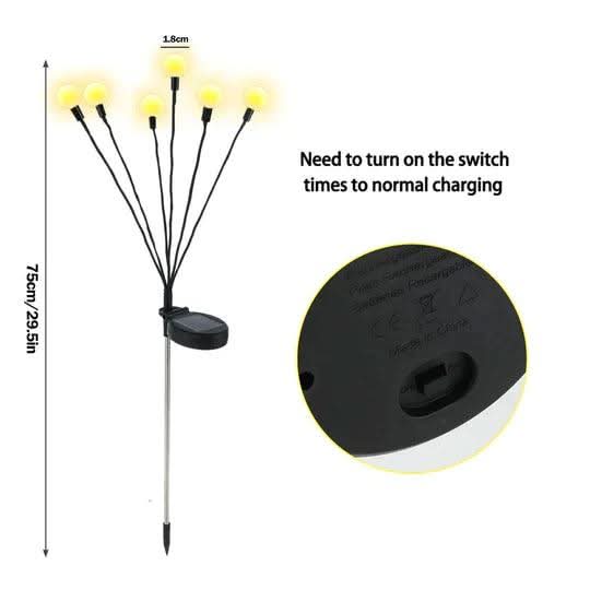 Zonne-energie Tuinverlichting met Glimwormjeseffect – Solar LED Buitenlamp