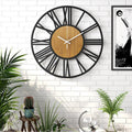 Wandklok met houtlook en geruisloos quarzuurwerk – Scandinavisch