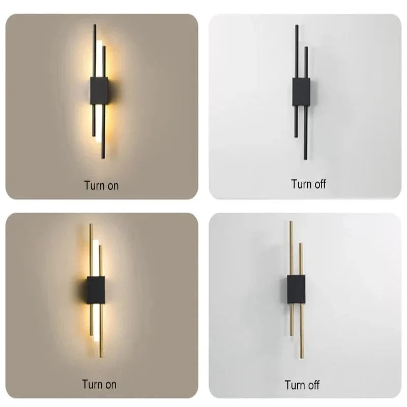 LED Wandlamp Metaal Acryl met 3 instelbare lichtkleuren