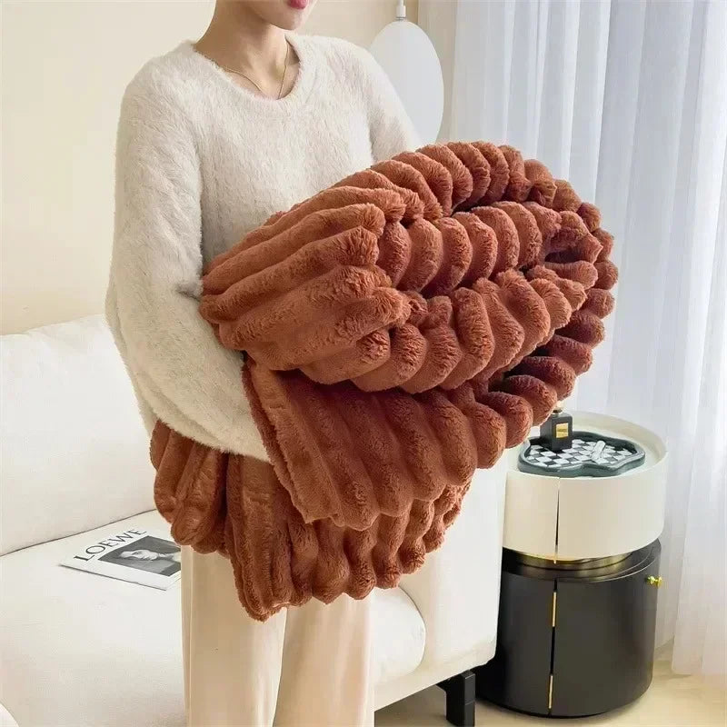 Zachte fleece deken voor bank en bed – warm en gezellig