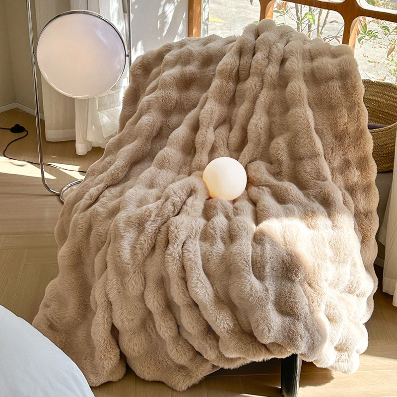 Extra dikke fluffy deken voor bank en bed – warm en zacht