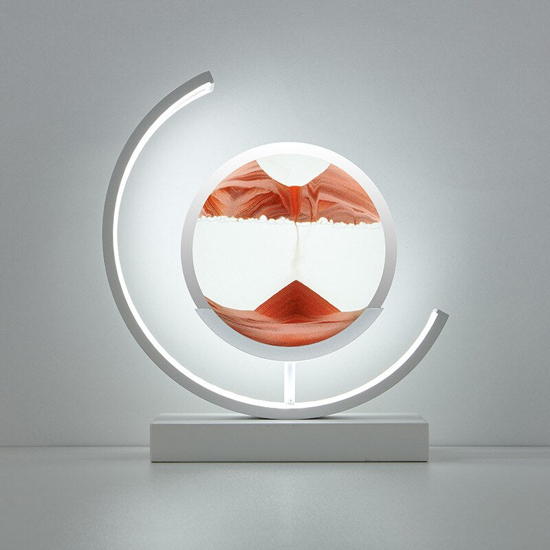 LED tafellamp met bewegend zandlandschap – decoratief sfeerlich