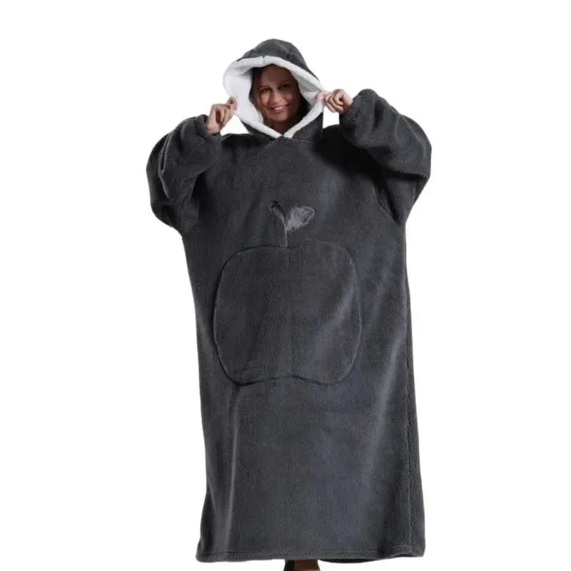 Oversized fleece hoodie met capuchon – zacht en comfortabel