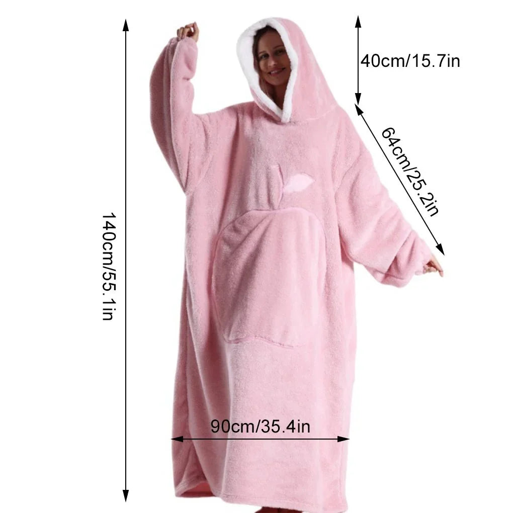 Oversized fleece hoodie met capuchon – zacht en comfortabel