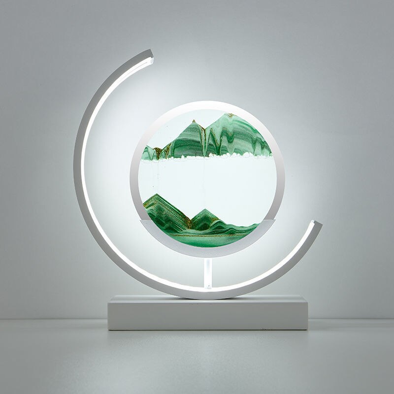 LED tafellamp met bewegend zandlandschap – decoratief sfeerlich