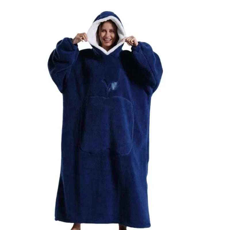 Oversized fleece hoodie met capuchon – zacht en comfortabel