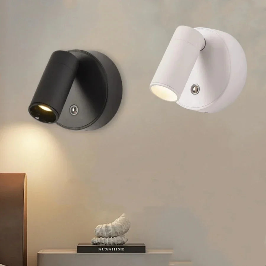 Draadloze LED Wandlamp Dimbaar Magnetisch 360° Zwenkbaar