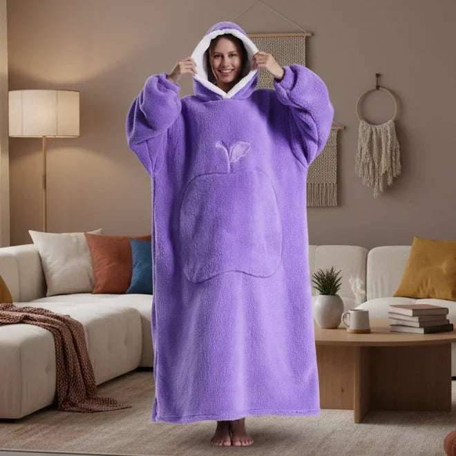 Oversized fleece hoodie met capuchon – zacht en comfortabel