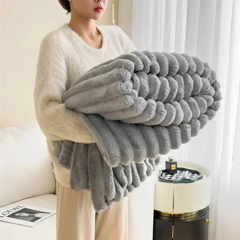 Zachte fleece deken voor bank en bed – warm en gezellig