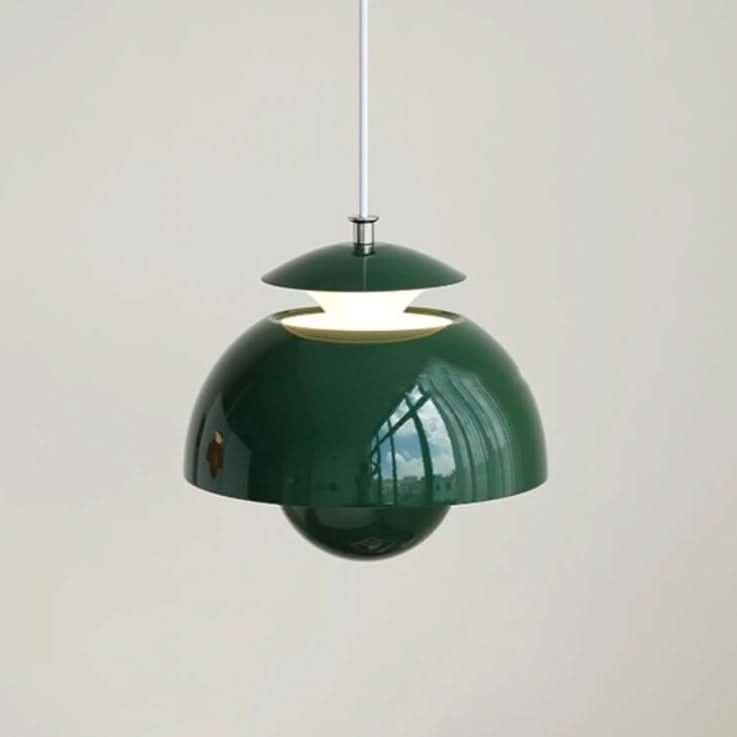 Retro plafondlamp van gepolijst metaal in art-decostijl