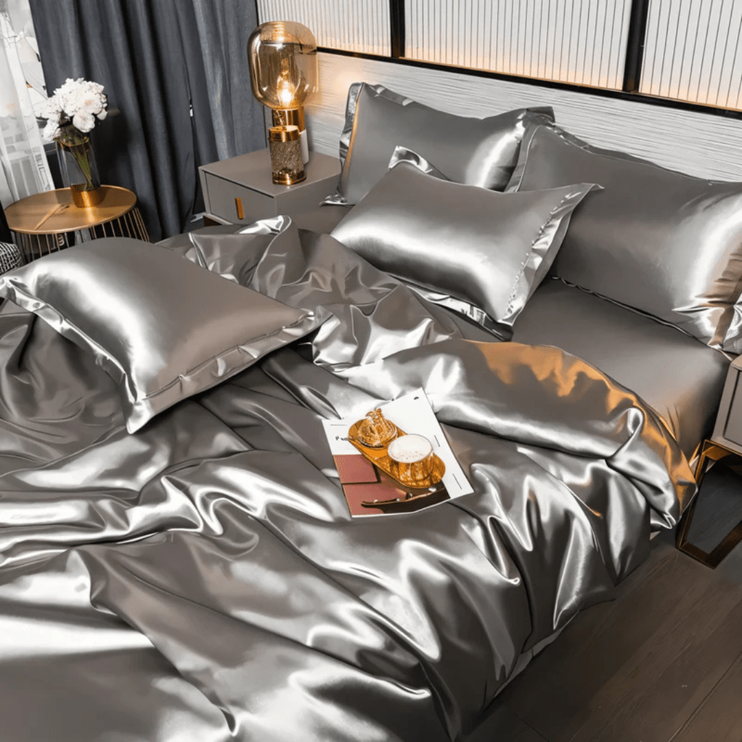 Luxe beddengoedset met zijdezachte structuur – ademend comfort