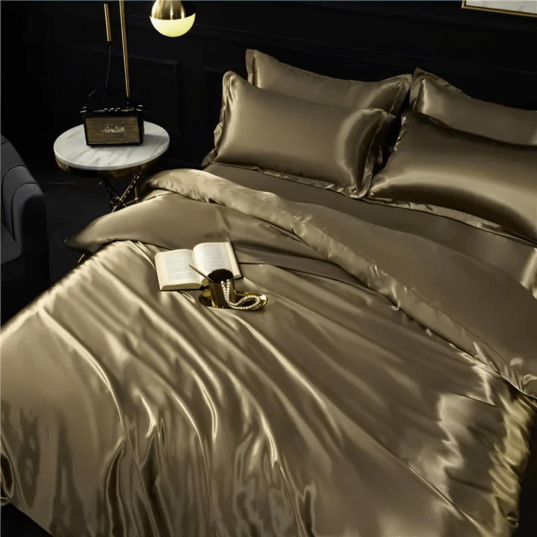 Luxe beddengoedset met zijdezachte structuur – ademend comfort