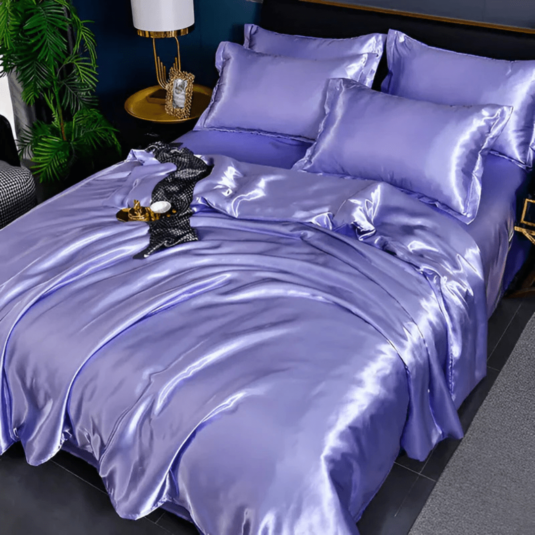 Luxe beddengoedset met zijdezachte structuur – ademend comfort