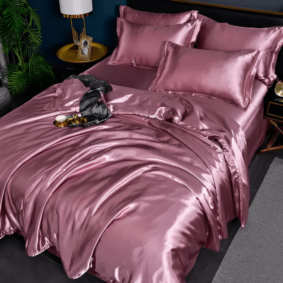 Luxe beddengoedset met zijdezachte structuur – ademend comfort