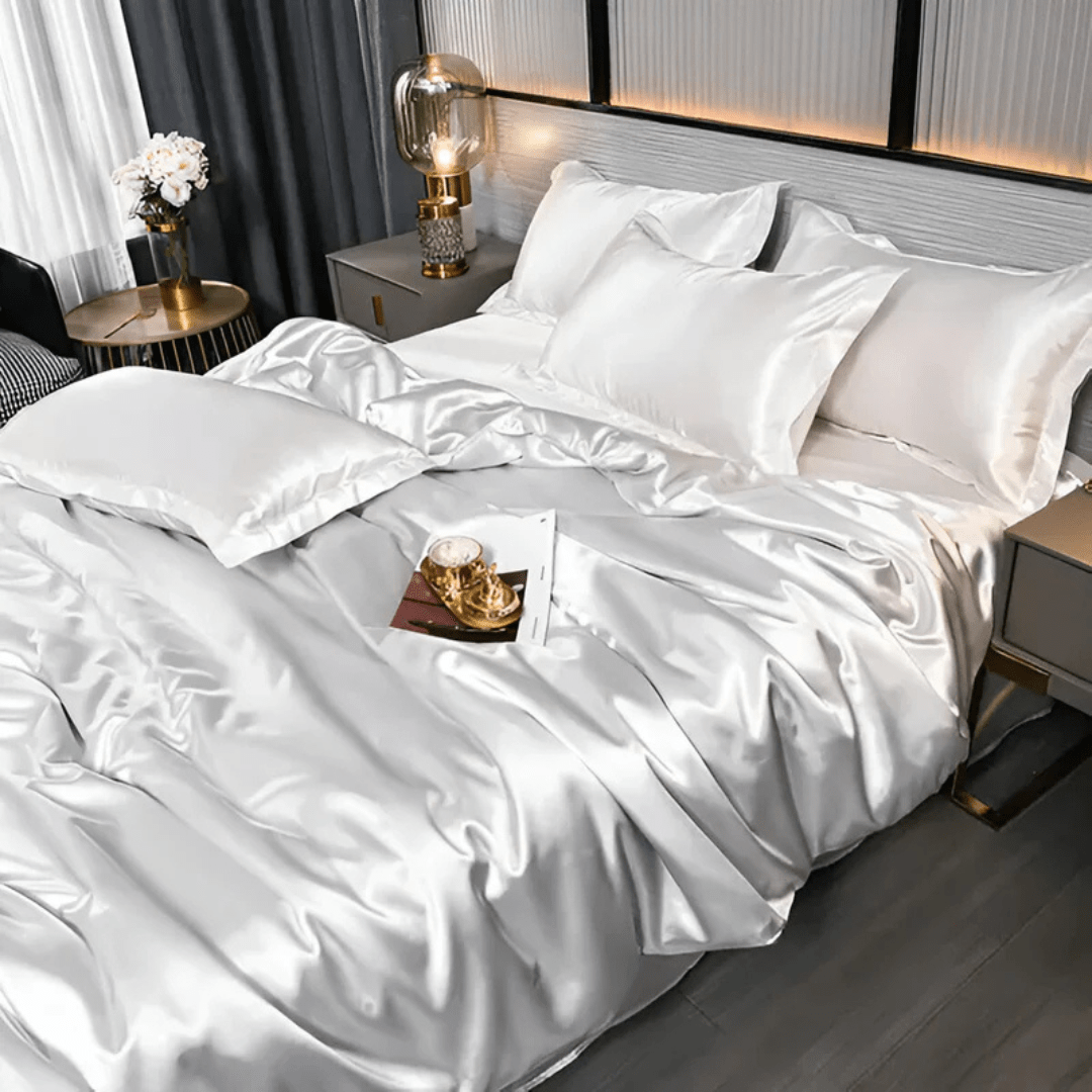 Luxe beddengoedset met zijdezachte structuur – ademend comfort