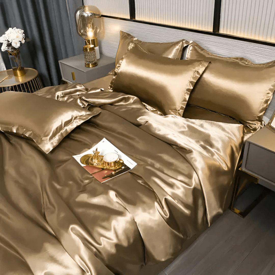 Luxe beddengoedset met zijdezachte structuur – ademend comfort
