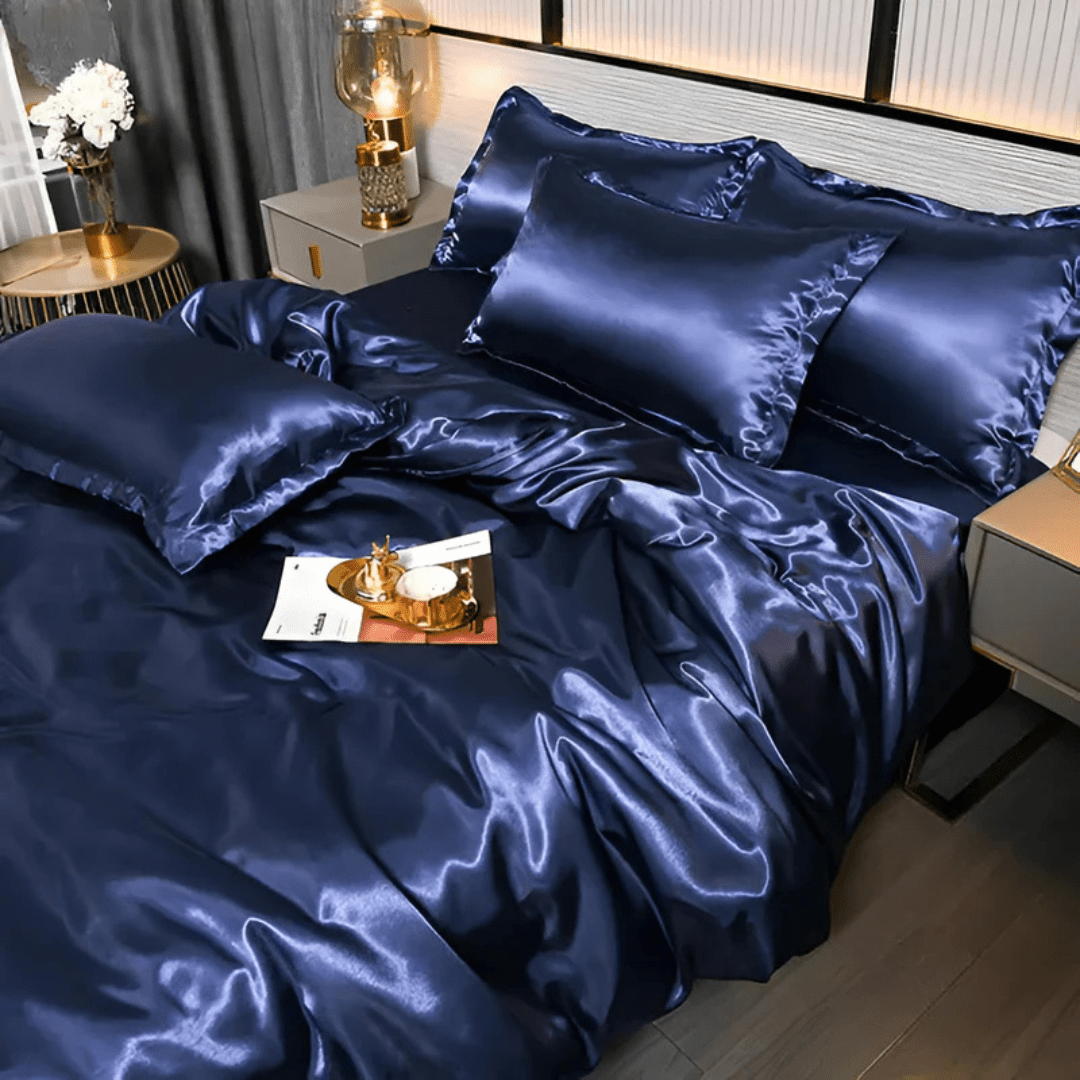 Luxe beddengoedset met zijdezachte structuur – ademend comfort