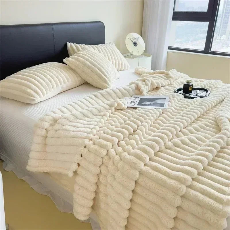 Zachte fleece deken voor bank en bed – warm en gezellig