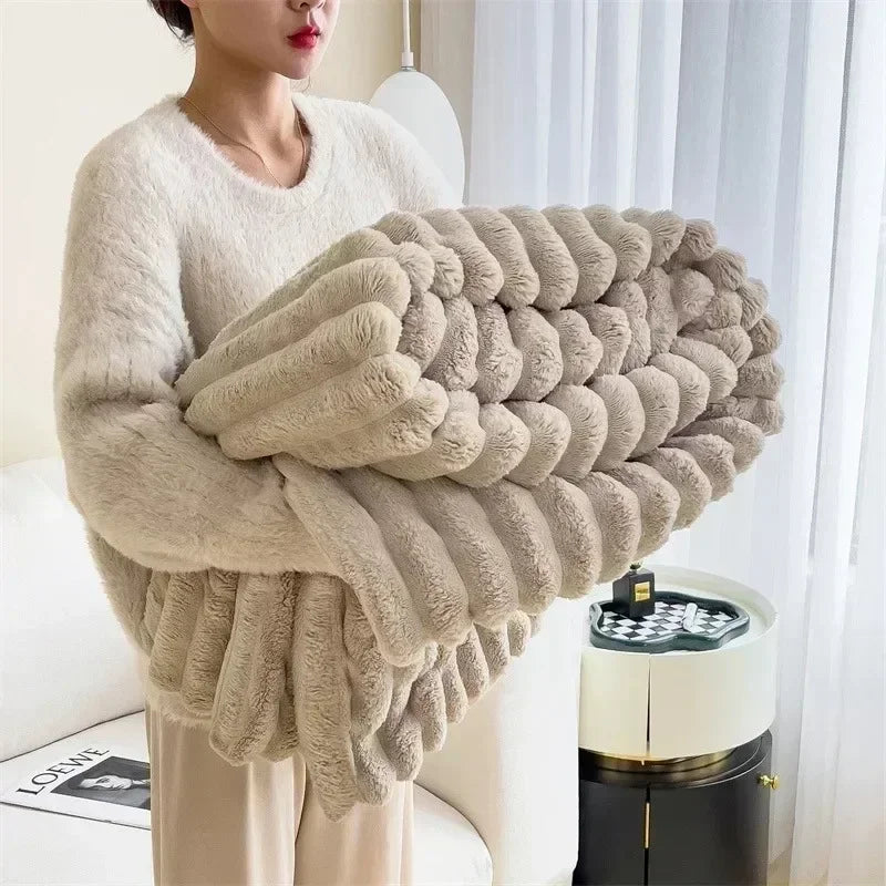 Zachte fleece deken voor bank en bed – warm en gezellig
