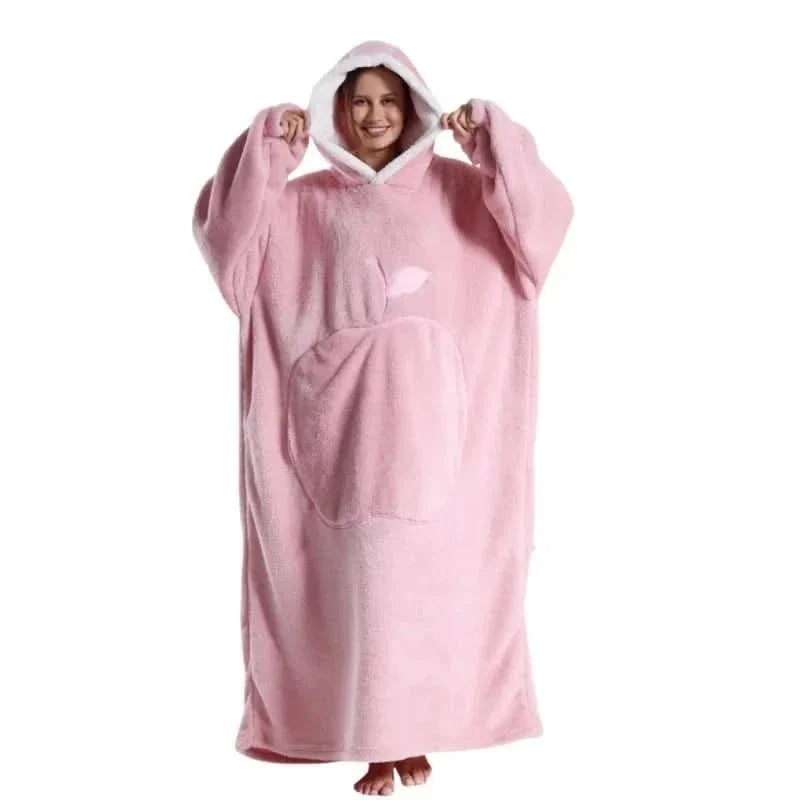Oversized fleece hoodie met capuchon – zacht en comfortabel