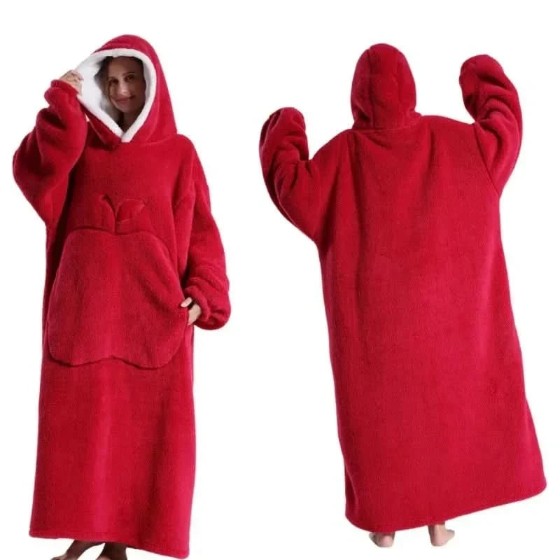 Oversized fleece hoodie met capuchon – zacht en comfortabel