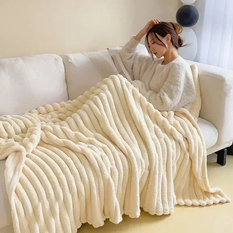 Zachte fleece deken voor bank en bed – warm en gezellig