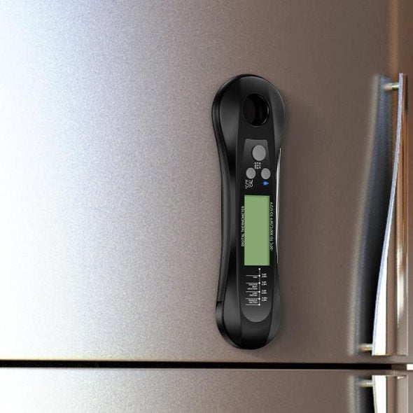 Digitale vleesthermometer met inklapbare sonde en LED-display