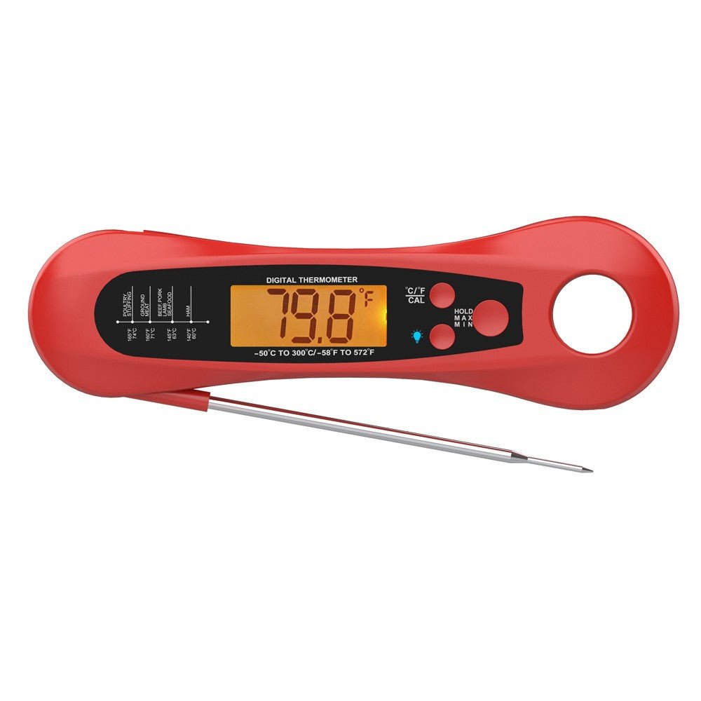 Digitale vleesthermometer met inklapbare sonde en LED-display