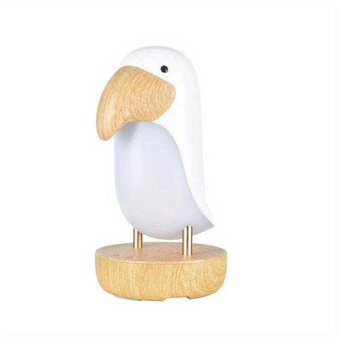 Oplaadbare nachtlamp in vogeldesign van hout