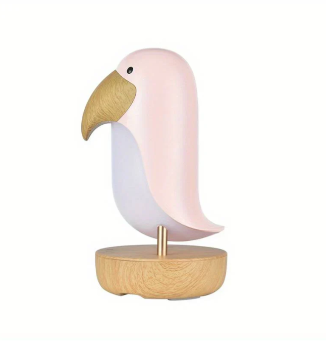 Oplaadbare nachtlamp in vogeldesign van hout