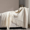 Gebreide fleecedeken met fleece binnenvulling – zacht en decoratief