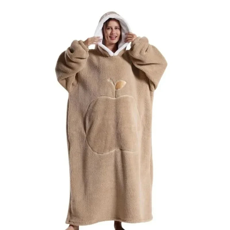 Oversized fleece hoodie met capuchon – zacht en comfortabel