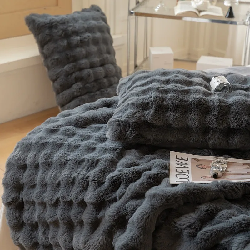 Extra dikke fluffy deken voor bank en bed – warm en zacht