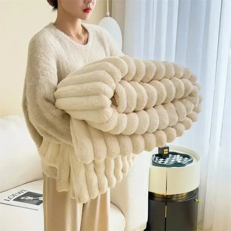 Zachte fleece deken voor bank en bed – warm en gezellig